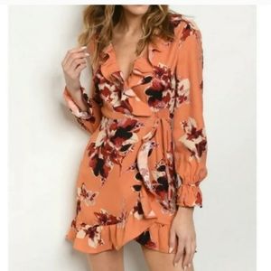 NWOT Honey Punch Wrap Dress